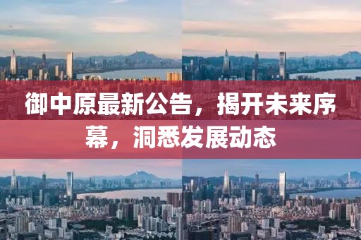御中原最新公告，揭开未来序幕，洞悉发展动态