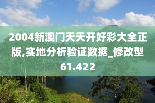 2004新澳门天天开好彩大全正版,实地分析验证数据_修改型61.422