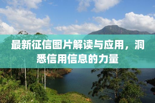 最新征信图片解读与应用，洞悉信用信息的力量