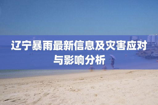 辽宁暴雨最新信息及灾害应对与影响分析