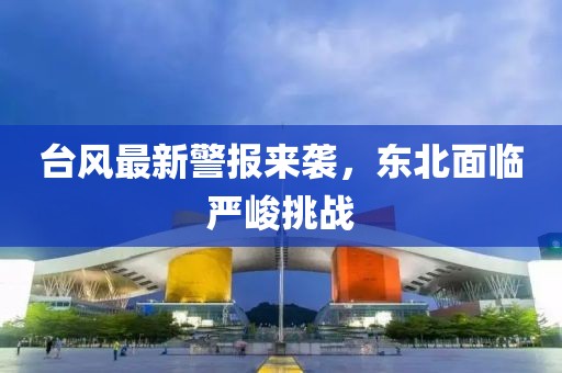 台风最新警报来袭，东北面临严峻挑战