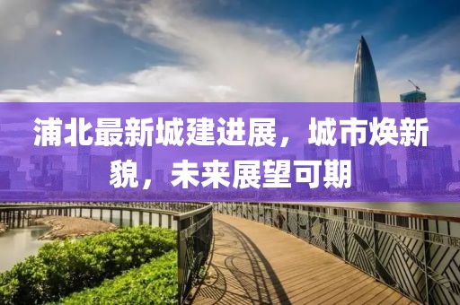 浦北最新城建进展，城市焕新貌，未来展望可期
