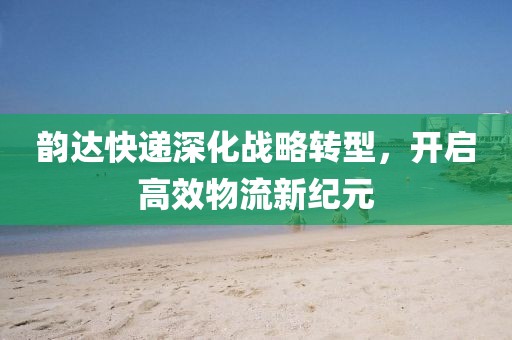 韵达快递深化战略转型，开启高效物流新纪元
