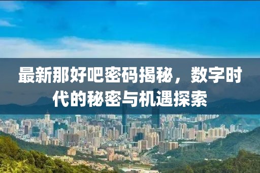 最新那好吧密码揭秘，数字时代的秘密与机遇探索