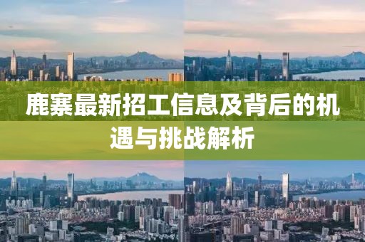 鹿寨最新招工信息及背后的机遇与挑战解析