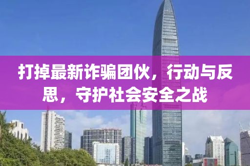 打掉最新诈骗团伙，行动与反思，守护社会安全之战