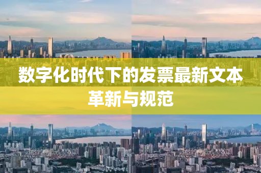 数字化时代下的发票最新文本革新与规范