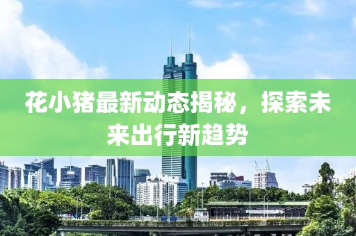 花小猪最新动态揭秘，探索未来出行新趋势