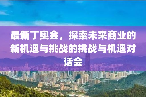 最新丁奥会，探索未来商业的新机遇与挑战的挑战与机遇对话会