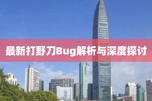 最新打野刀Bug解析与深度探讨