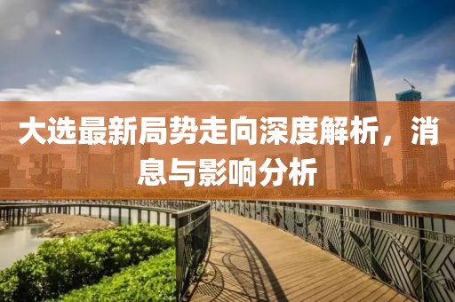 大选最新局势走向深度解析，消息与影响分析
