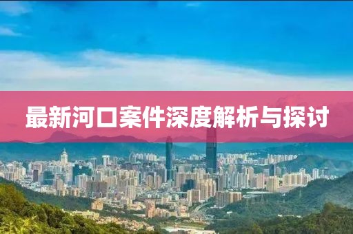 最新河口案件深度解析与探讨