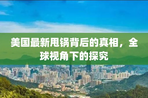 美国最新甩锅背后的真相，全球视角下的探究