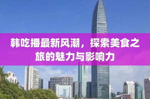 韩吃播最新风潮，探索美食之旅的魅力与影响力