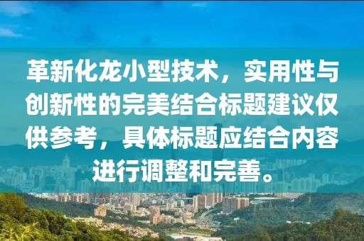 革新化龙小型技术，实用性与创新性的完美结合标题建议仅供参考，具体标题应结合内容进行调整和完善。