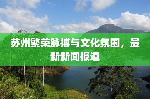 苏州繁荣脉搏与文化氛围，最新新闻报道