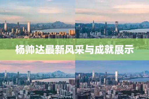 杨帅达最新风采与成就展示