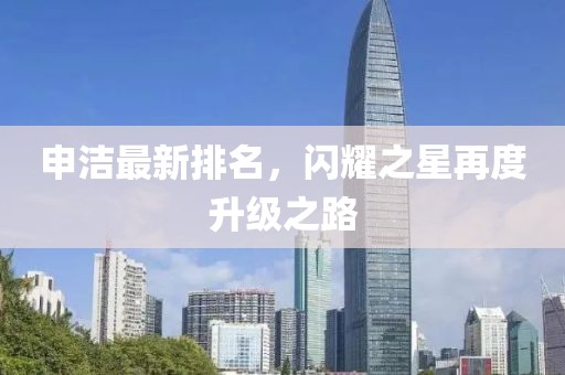 申洁最新排名，闪耀之星再度升级之路