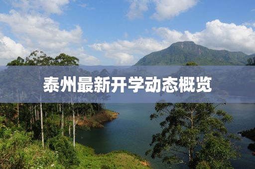 泰州最新开学动态概览