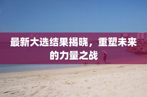 最新大选结果揭晓，重塑未来的力量之战