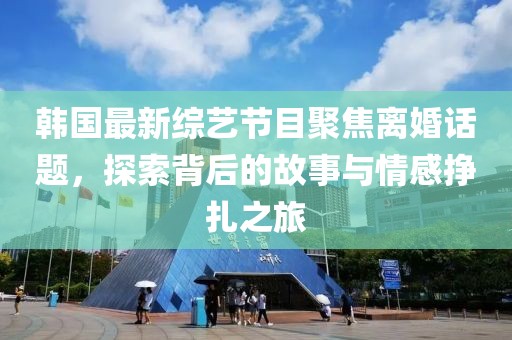 韩国最新综艺节目聚焦离婚话题，探索背后的故事与情感挣扎之旅