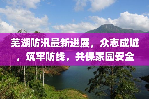 芜湖防汛最新进展，众志成城，筑牢防线，共保家园安全