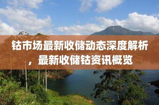 钴市场最新收储动态深度解析，最新收储钴资讯概览