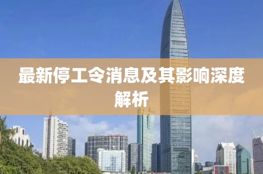 最新停工令消息及其影响深度解析