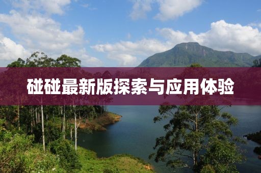 碰碰最新版探索与应用体验
