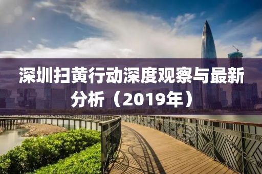 深圳扫黄行动深度观察与最新分析（2019年）
