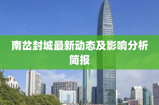 南岔封城最新动态及影响分析简报