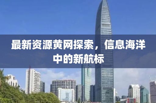 最新资源黄网探索，信息海洋中的新航标