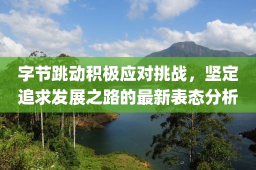 字节跳动积极应对挑战，坚定追求发展之路的最新表态分析