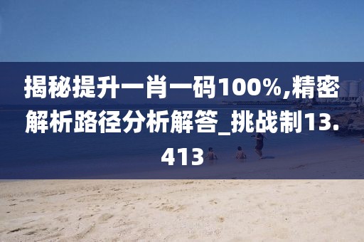 揭秘提升一肖一码100%,精密解析路径分析解答_挑战制13.413