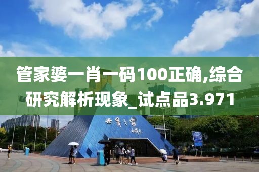 管家婆一肖一码100正确,综合研究解析现象_试点品3.971
