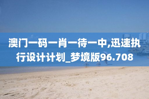 澳门一码一肖一待一中,迅速执行设计计划_梦境版96.708