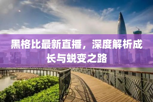 黑格比最新直播，深度解析成长与蜕变之路