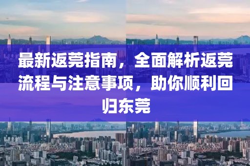 最新返莞指南，全面解析返莞流程与注意事项，助你顺利回归东莞