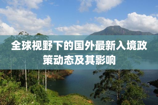 全球视野下的国外最新入境政策动态及其影响