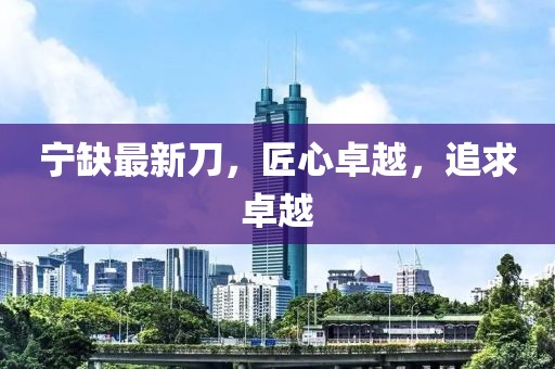 宁缺最新刀，匠心卓越，追求卓越