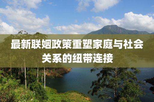 最新联姻政策重塑家庭与社会关系的纽带连接
