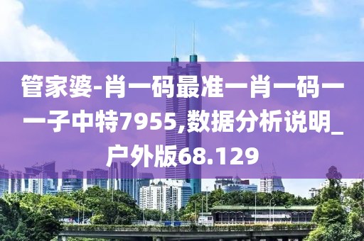 管家婆-肖一码最准一肖一码一一子中特7955,数据分析说明_户外版68.129