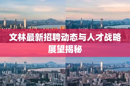 文林最新招聘动态与人才战略展望揭秘