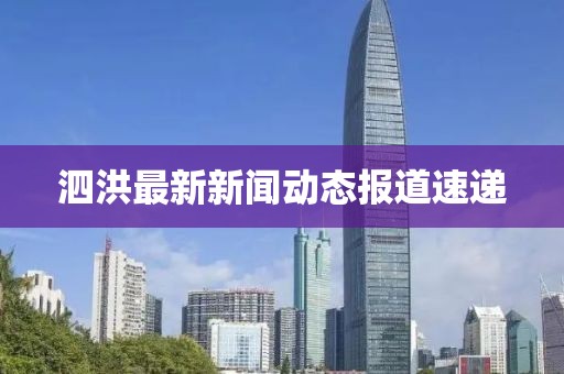 泗洪最新新闻动态报道速递