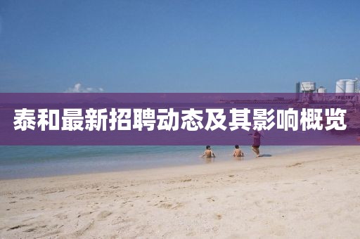 泰和最新招聘动态及其影响概览