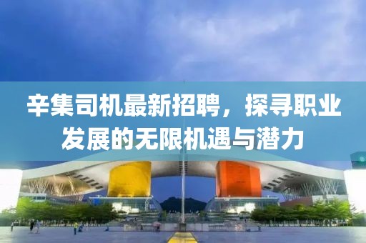 辛集司机最新招聘，探寻职业发展的无限机遇与潜力