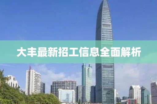 大丰最新招工信息全面解析