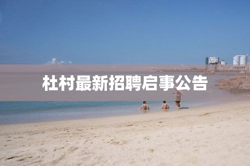 杜村最新招聘启事公告