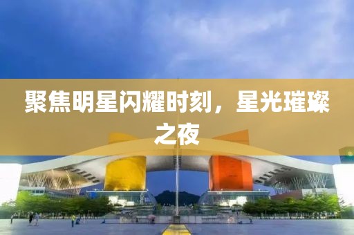 聚焦明星闪耀时刻，星光璀璨之夜