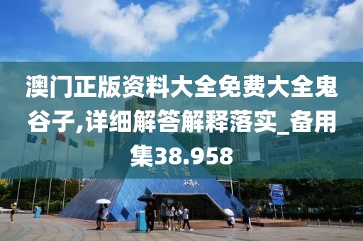 澳门正版资料大全免费大全鬼谷子,详细解答解释落实_备用集38.958